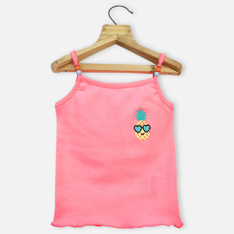 Yellow & Pink Sleevless Tank Top