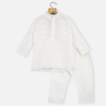 Load image into Gallery viewer, White Embroidered Kurta With Pajama
