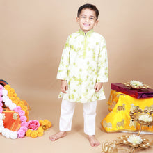 Load image into Gallery viewer, Green Sequins Embroidered Kurta With Beige Pajama
