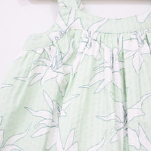 Load image into Gallery viewer, Green &amp; Pink Floral Printede Sleeveless Frock
