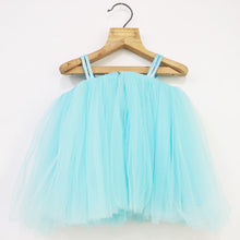 Load image into Gallery viewer, Blue Net Party Dress With Booties &amp; Headband
