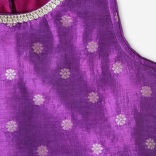 Load image into Gallery viewer, Purple Choli With Floral Lehenga &amp; Dupatta
