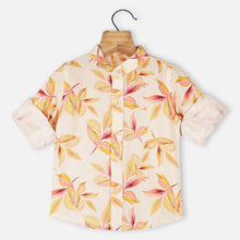 Load image into Gallery viewer, Beige Tropical Printed Cotton Shirt
