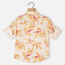 Load image into Gallery viewer, Beige Tropical Printed Cotton Shirt
