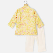 Load image into Gallery viewer, Yellow Floral Embroidered Kurta With Pajama
