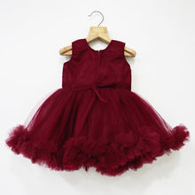 Load image into Gallery viewer, Wine Sequins Embellished Dress With Booties &amp; Headband
