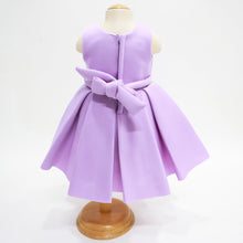 Load image into Gallery viewer, Purple Flower Embellished Box Pleated Dress
