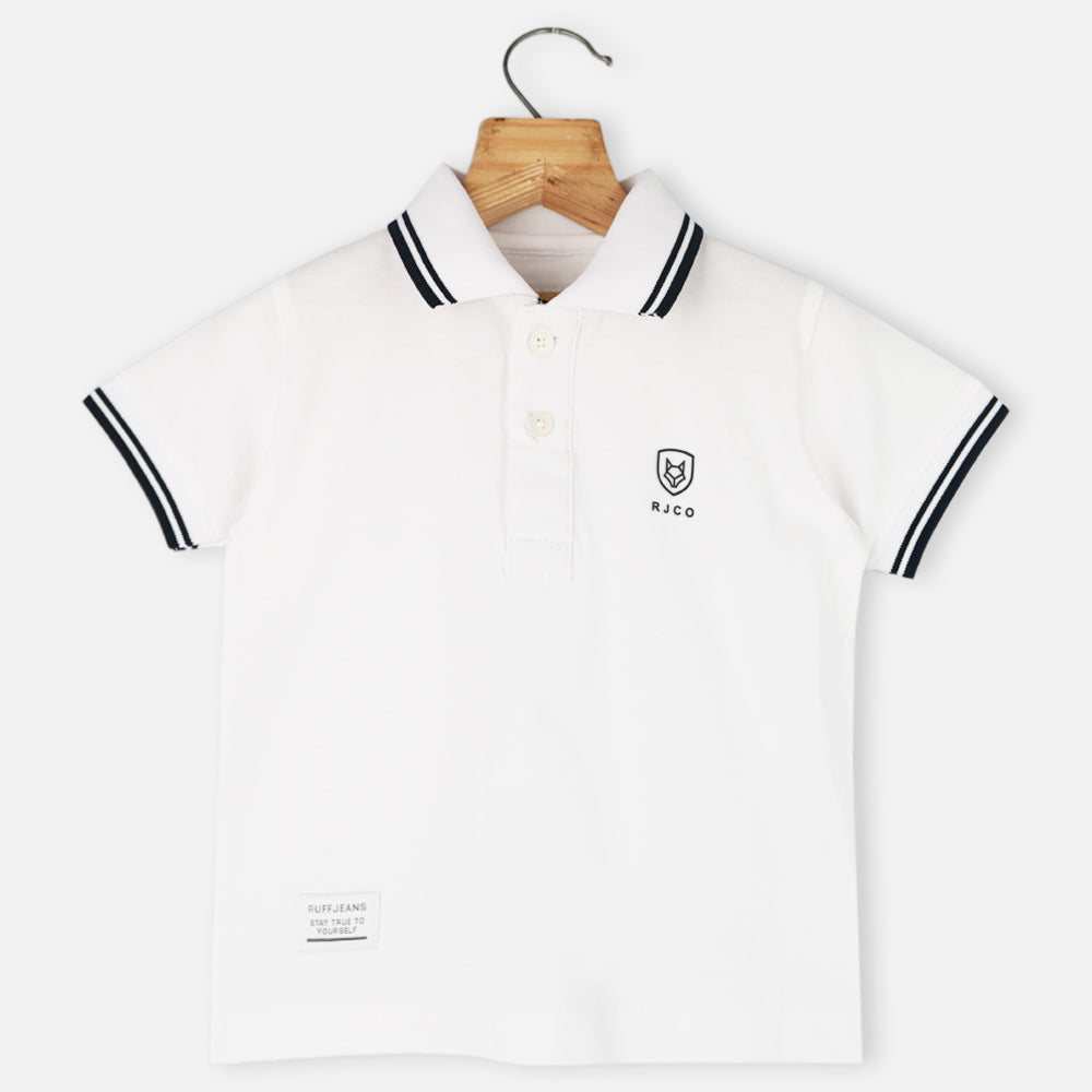 Striped Hem Polo T-Shirt