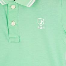 Load image into Gallery viewer, Half Sleeves Polo T-Shirt- Peach, Green &amp; White
