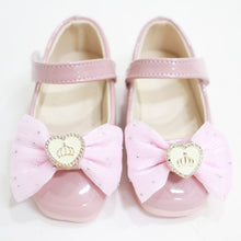 Load image into Gallery viewer, Pink Bow Embellished Velcro Closure Ballerina
