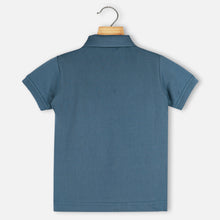 Load image into Gallery viewer, Green &amp; Steel Blue Polo T-Shirt
