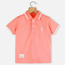 Load image into Gallery viewer, Striped Hem Polo T-Shirt
