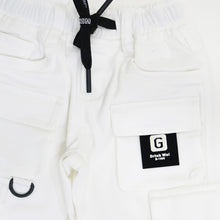 Load image into Gallery viewer, White Elasticated Waist Cargo Pant
