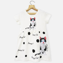 Load image into Gallery viewer, Cat Theme Short Sleeves Dress
