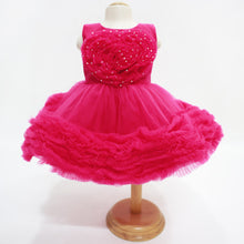 Load image into Gallery viewer, Pink Heart Embellished Party Dress
