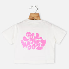 Load image into Gallery viewer, Pink &amp; White Typographic Printed T-Shirt
