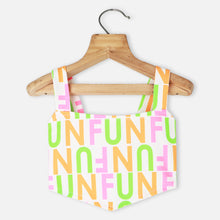 Load image into Gallery viewer, White Typographic Printed Crop Top
