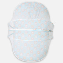 Load image into Gallery viewer, Blue Rabbit Printed Baby Mattress With Mosquito Net &amp; Pillow
