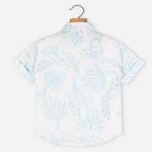 Load image into Gallery viewer, White Tropical Printed Half Sleeves Shirt
