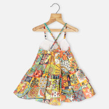 Load image into Gallery viewer, Yellow Aztec Printed Layered Dress
