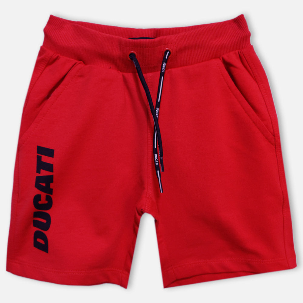 Red Elasticated Waistband Shorts