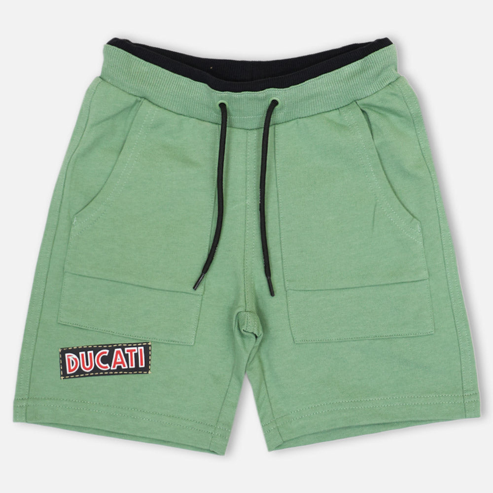 Green Elasticated Waistband Shorts