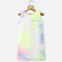 Load image into Gallery viewer, White Straight Fit Dress With Denim Jacket

