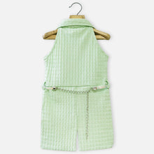 Load image into Gallery viewer, Green Sequins Half Sleeves Middy Dress

