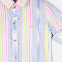 Load image into Gallery viewer, Blue Striped Printed Shirt
