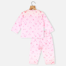 Load image into Gallery viewer, Pink Heart Theme Full Sleeves Night Suit
