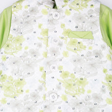 Load image into Gallery viewer, Floral Nehru Jacket With Green Kurta &amp; Pajama

