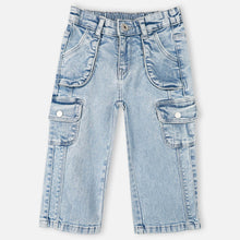 Load image into Gallery viewer, Blue Cargo Denim Jeans
