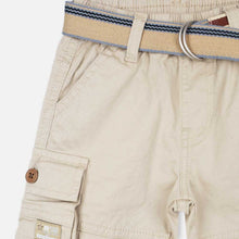 Load image into Gallery viewer, Beige Shorts With Belt
