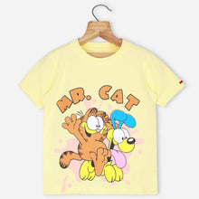 Load image into Gallery viewer, Yellow &amp; Orange Cartoon Printed Half Sleeves T-Shirt
