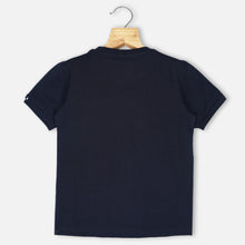 Load image into Gallery viewer, Black &amp; Blue Graphic Printed T-Shirt
