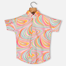 Load image into Gallery viewer, Neon Abstarct Printed Half Sleeves Shirt
