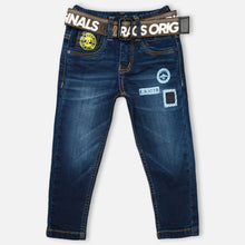 Load image into Gallery viewer, Blue Denim Pants With Belt
