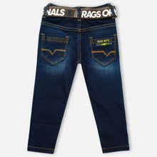Load image into Gallery viewer, Blue Denim Pants With Belt
