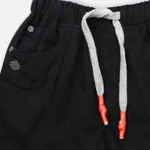 Load image into Gallery viewer, Plain Black Elasticated Waist Cotton Shorts

