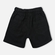 Load image into Gallery viewer, Plain Black Elasticated Waist Cotton Shorts
