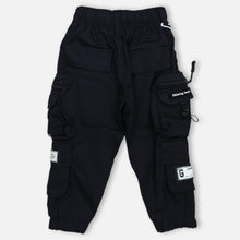 Load image into Gallery viewer, Black Cargo Joggers Pant
