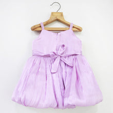 Load image into Gallery viewer, Lavender &amp; Purple Flower Embellished Dress With Booties &amp; Headband
