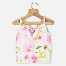 Load image into Gallery viewer, Pink Floral Printed Crop Top
