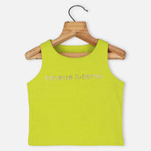Load image into Gallery viewer, Typographic Tank Top- Green, White &amp; Pink
