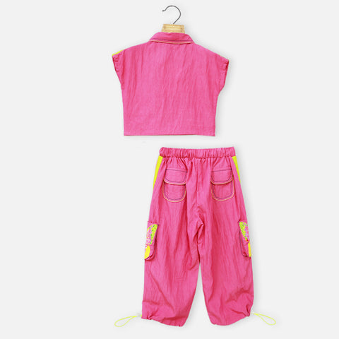 Pink Top With Pant Co-Ord Set