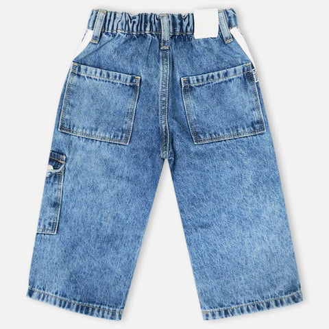 Blue Cargo Denim Pant