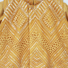 Load image into Gallery viewer, Yellow &amp; White Sequins Embellished Nehru Jacket With Kurta &amp; Pajama
