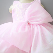 Load image into Gallery viewer, Pink &amp; Purple Bow Embellished Sleeveless Party Dress
