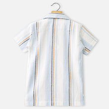 Load image into Gallery viewer, White Striped Half Sleeves Shirt
