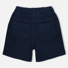 Load image into Gallery viewer, Navy Blue Elasticated Waist Cotton Shorts
